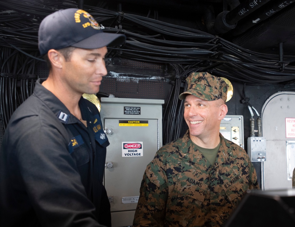 U.S. Navy Rear Admiral Douglas Sasse &amp; U.S. Marine Corps Brigadier General Raymond Adams Tour USS New York