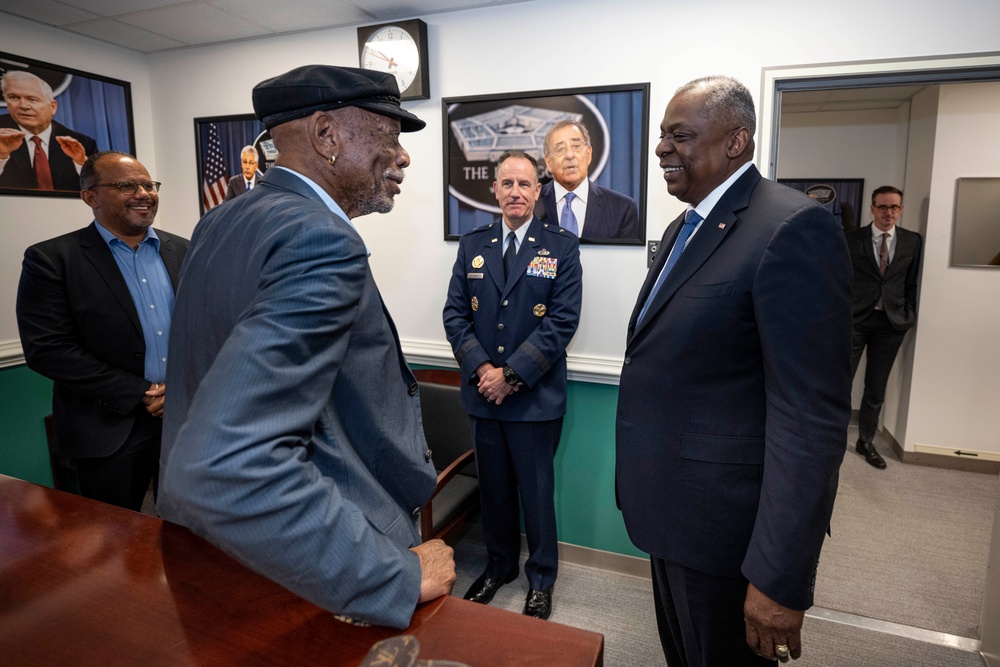 SD Hosts Morgan Freeman at the Pentagon