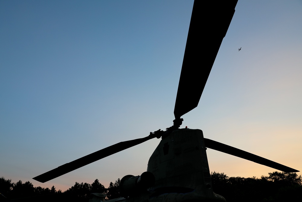 Helicopter operations in the Pennsylvania National Guard