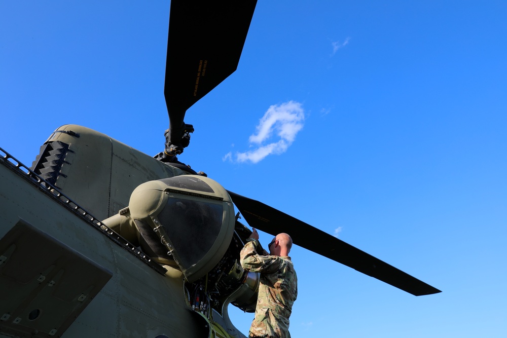 Helicopter operations in the Pennsylvania National Guard