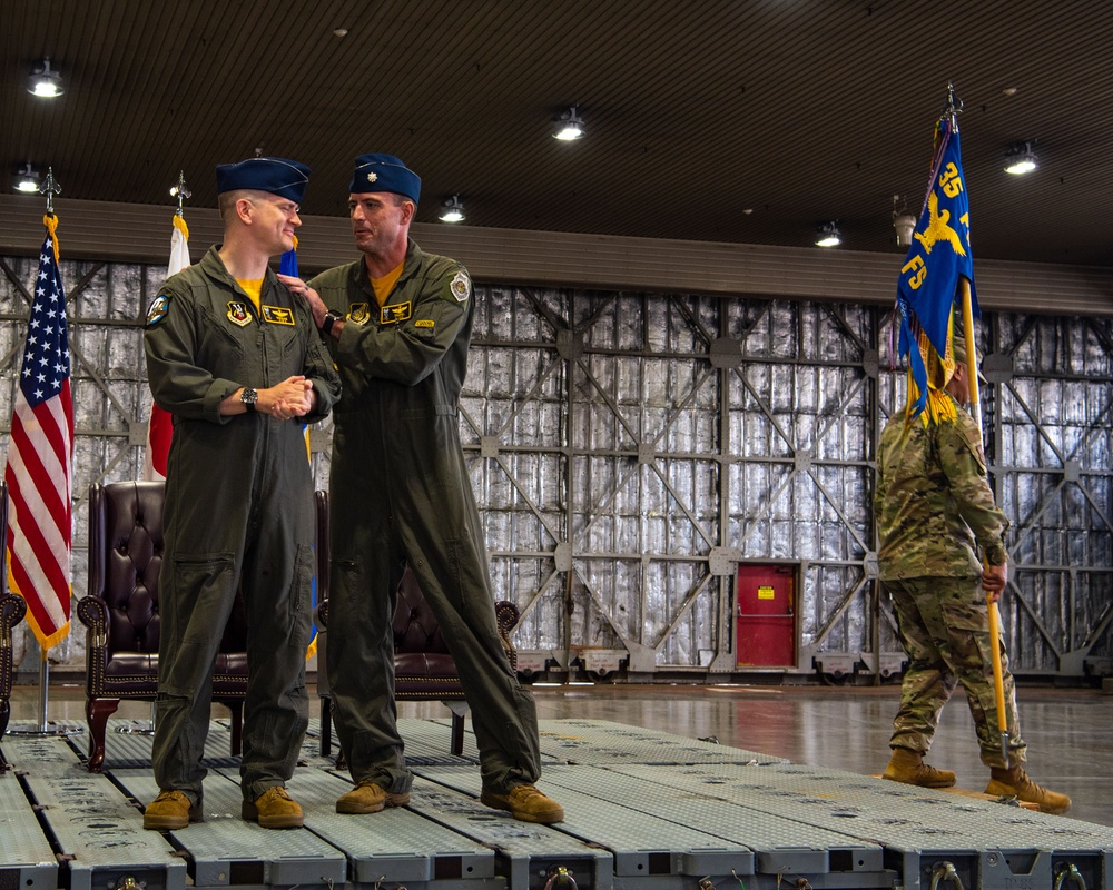 The 14th Fighter Squadron Change of Command Ceremony