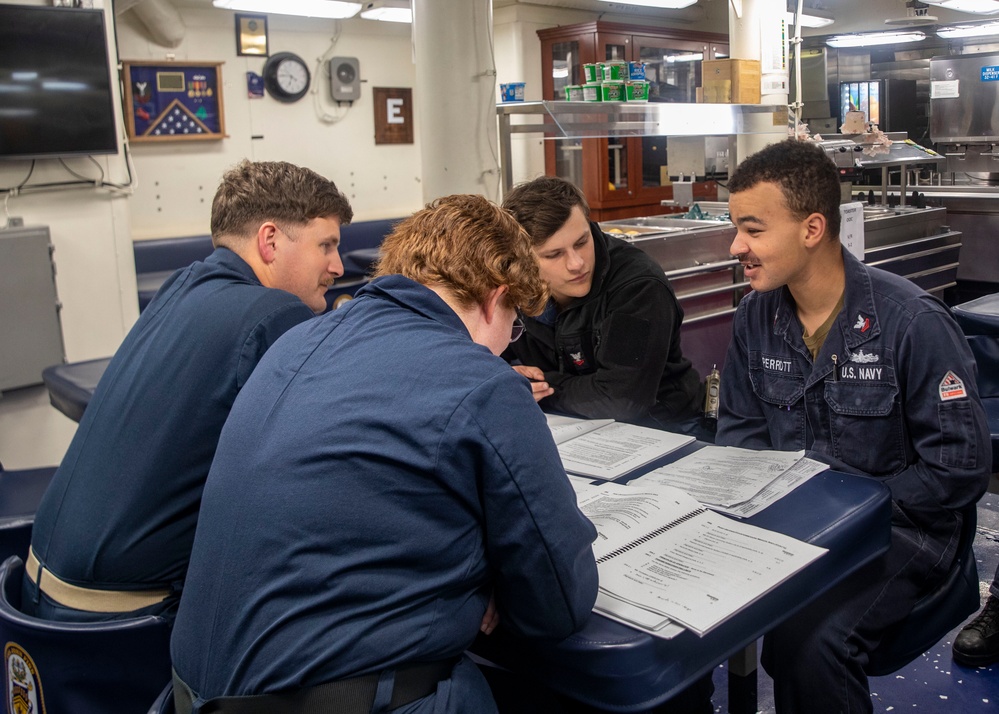 Sailors Conduct Training Aboard USS John Finn (DDG 113), Aug. 2