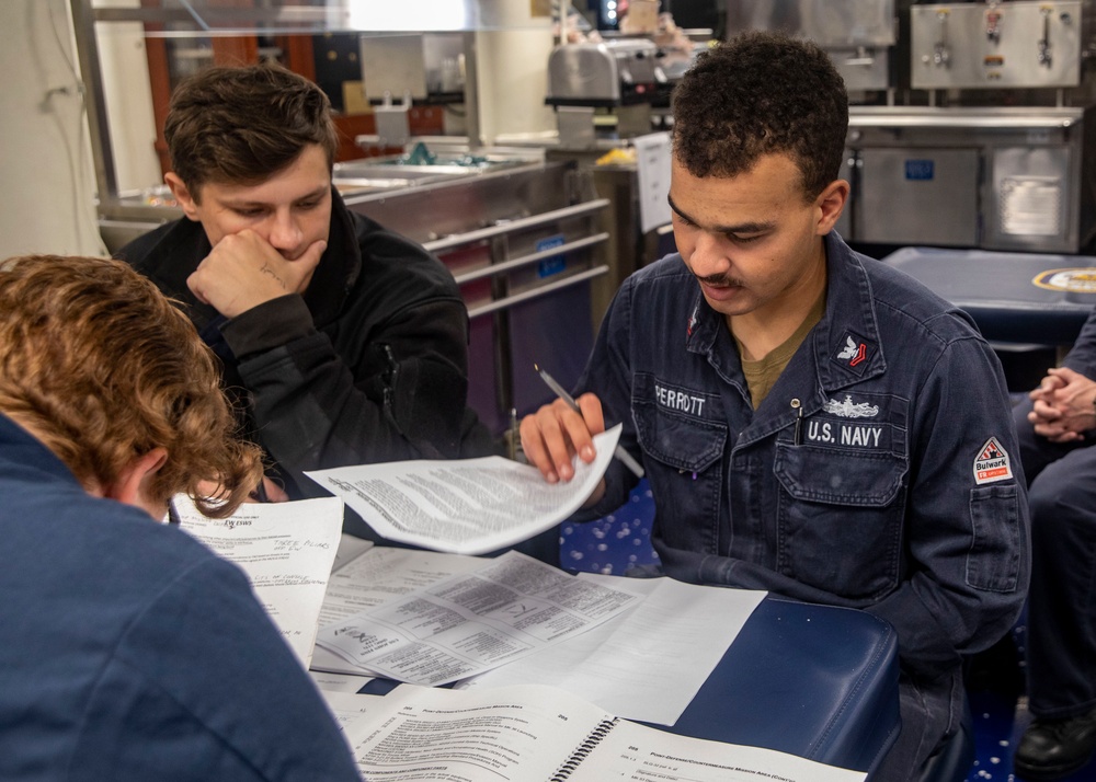 Sailors Conduct Training Aboard USS John Finn (DDG 113), Aug. 2