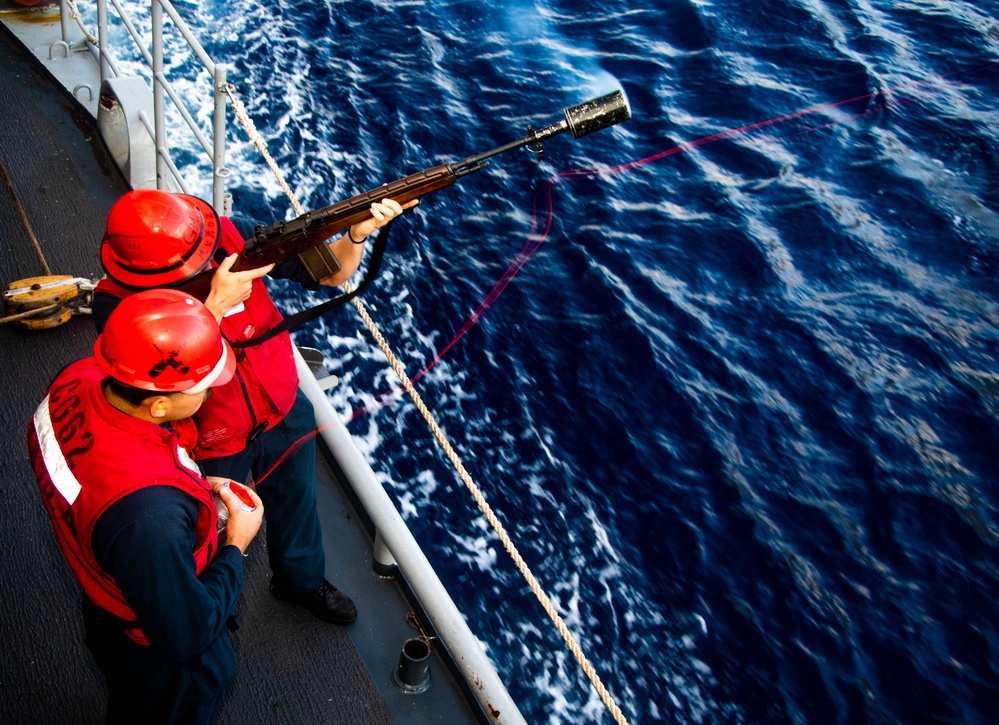 USS Robert Smalls (CG 62) Conducts RAS with USNS Rappahannock (T-AO-204)