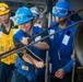 SN Henderson Removes Stoppers from a Span Wire Aboard USS Antietam (CG 54)