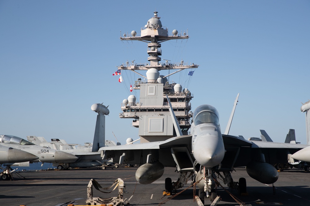 Gerald R. Ford Arrives in Piraeus