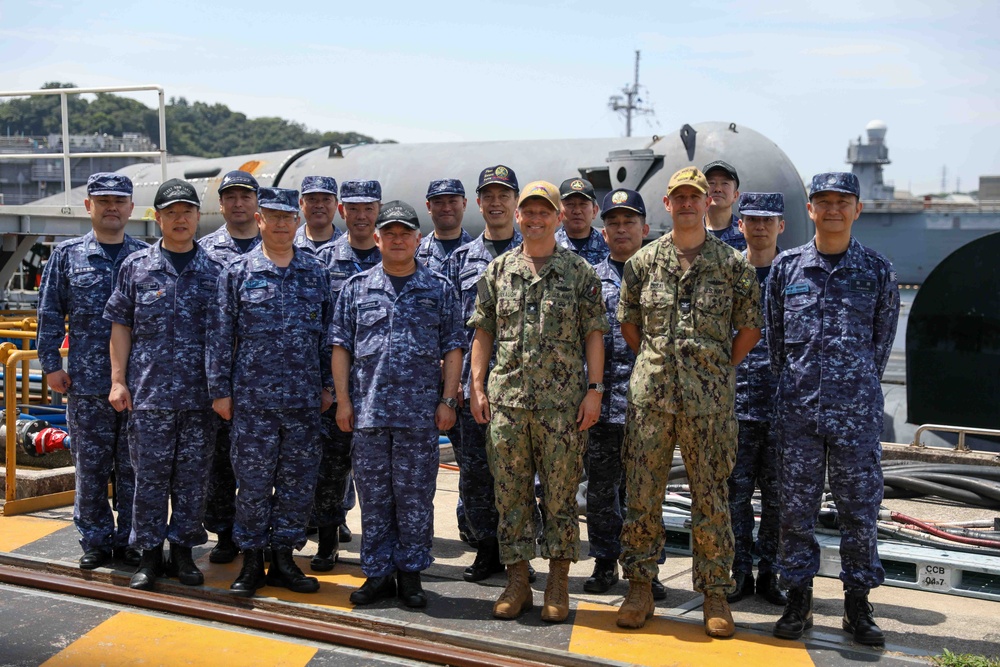 JMSDF Fleet Submarince Force tours USS Michigan at CFAY