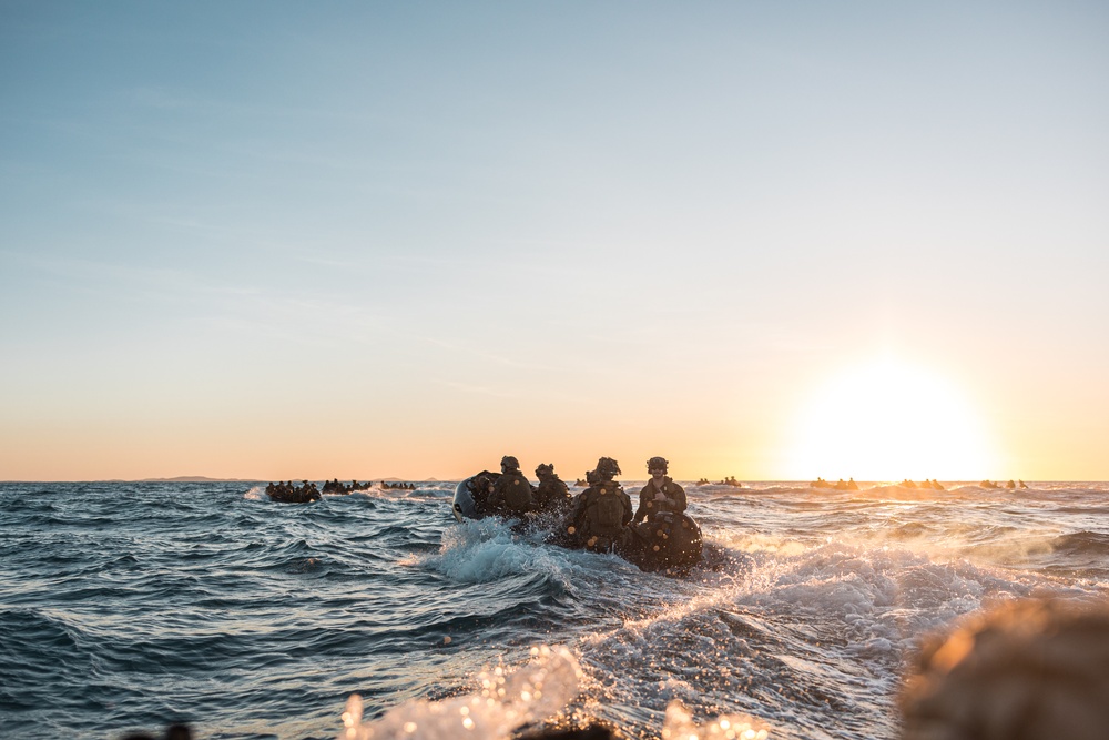 Golf Company Conducts Boat Raid at Stanage Bay during Talisman Sabre 23