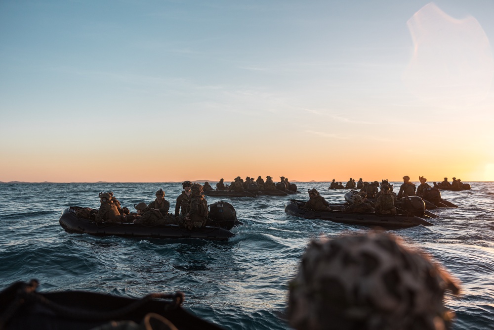 Golf Company Conducts Boat Raid at Stanage Bay during Talisman Sabre 23