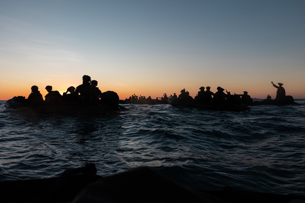 Golf Company Conducts Boat Raid at Stanage Bay during Talisman Sabre 23