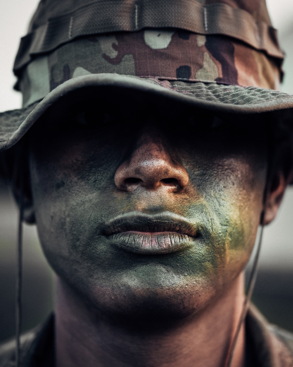 U.S. Army Soldier poses for a Portrait at the 2023 Spc. Hilda I. Clayton Best Combat Camera Competition