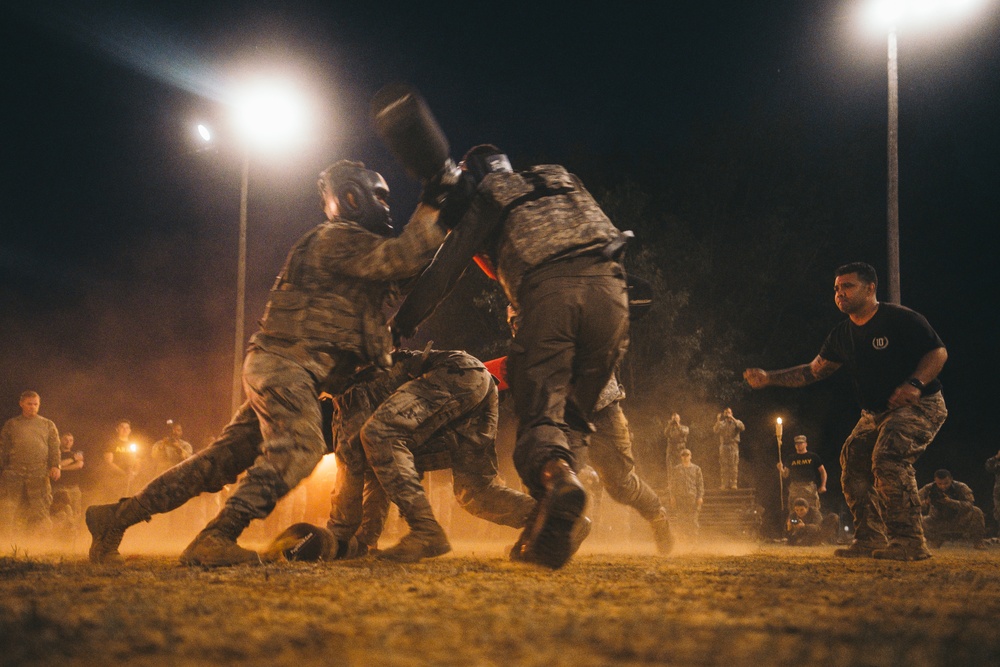 Pugil Sticks Event in the 2023 Spc. Hilda I. Clayton Best Combat Camera Competition