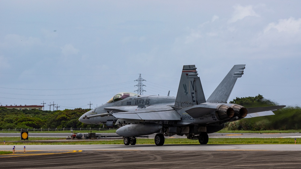 Topping Off; VMFA-115 conducts hot pit refueling at MCAS Futenma