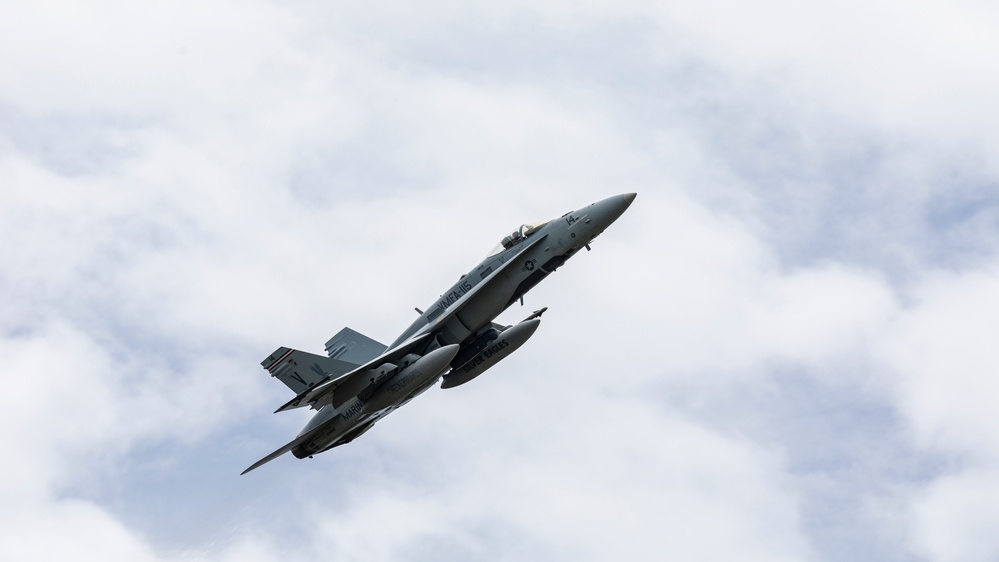 Topping Off; VMFA-115 conducts hot pit refueling at MCAS Futenma