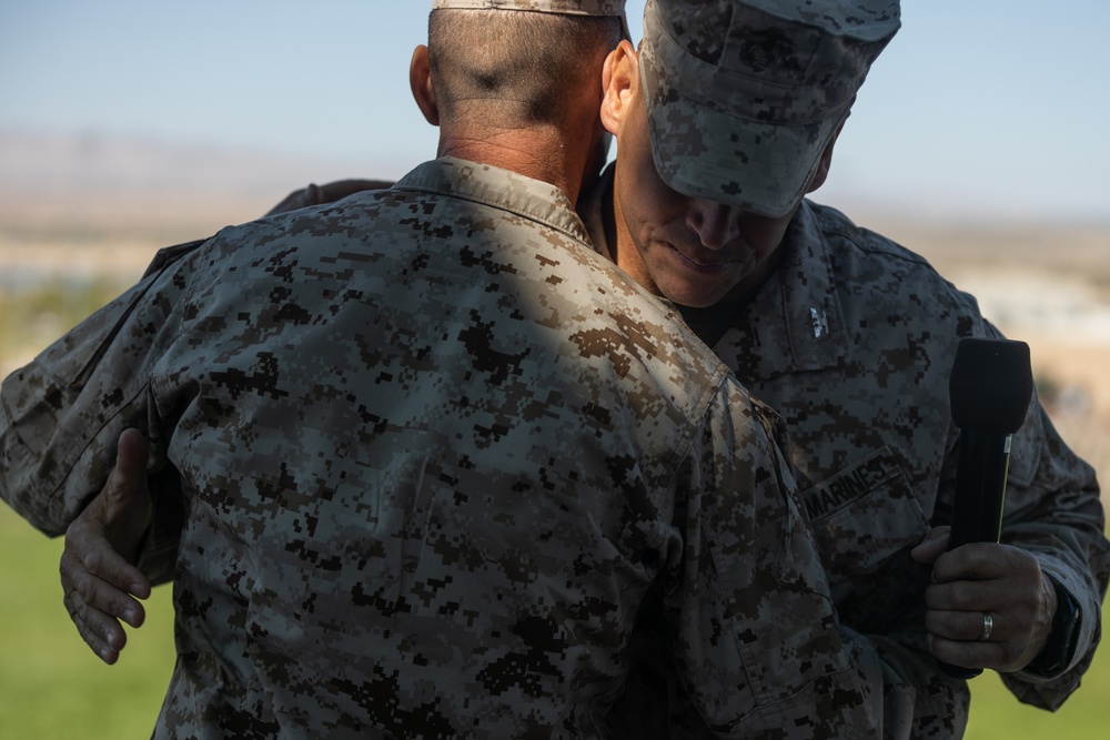 7th Marine Regiment conducts a change of command ceremony