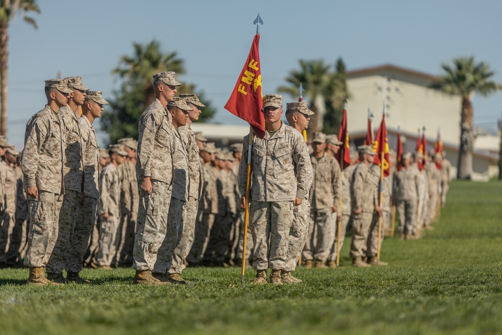 7th Marine Regiment conducts a change of command ceremony