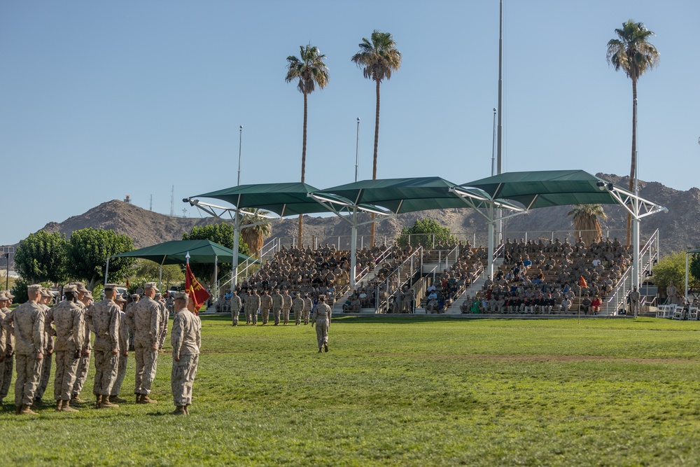 7th Marine Regiment conducts a change of command ceremony