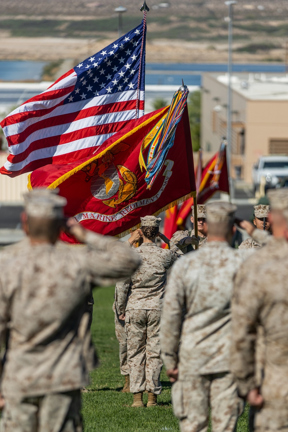 7th Marine Regiment conducts a change of command ceremony