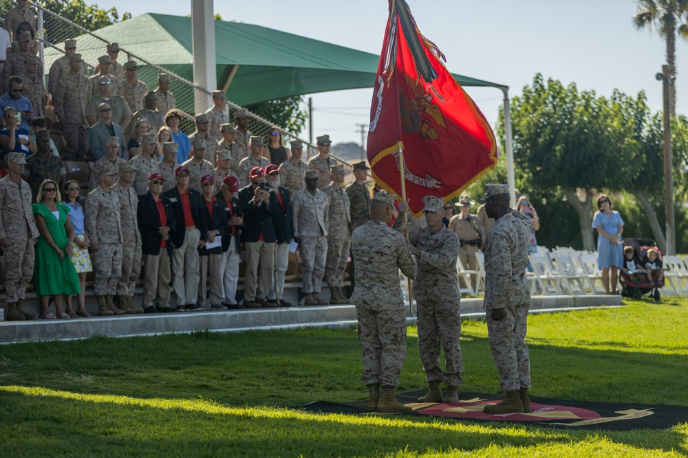 7th Marine Regiment conducts a change of command ceremony