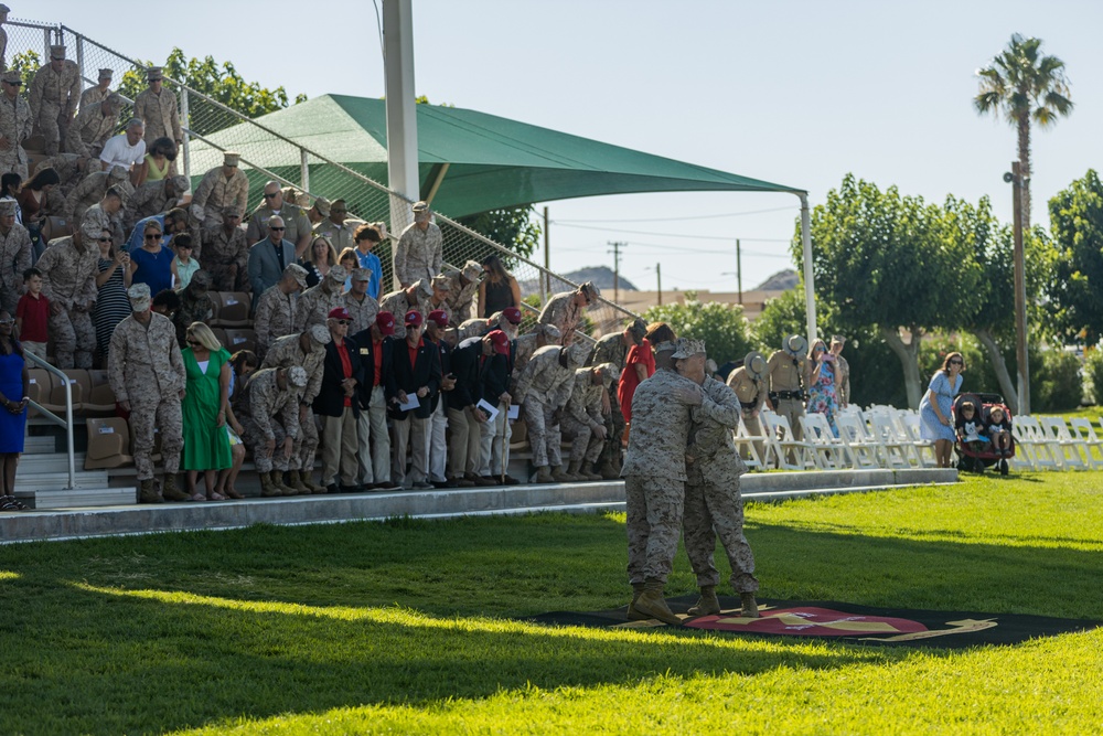 7th Marine Regiment conducts a change of command ceremony