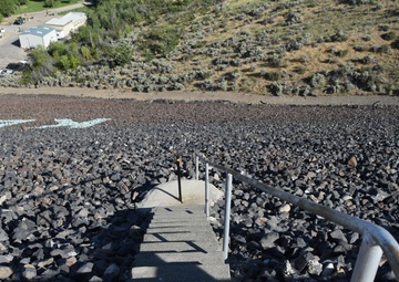 Lucky Peak Dam staircase to piezometer