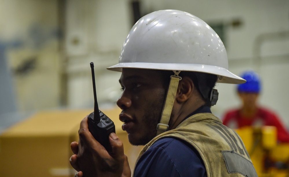 USS Ronald Reagan (CVN 76) conducts fueling-at-sea with USNS Rappahannock (T-AO 204)