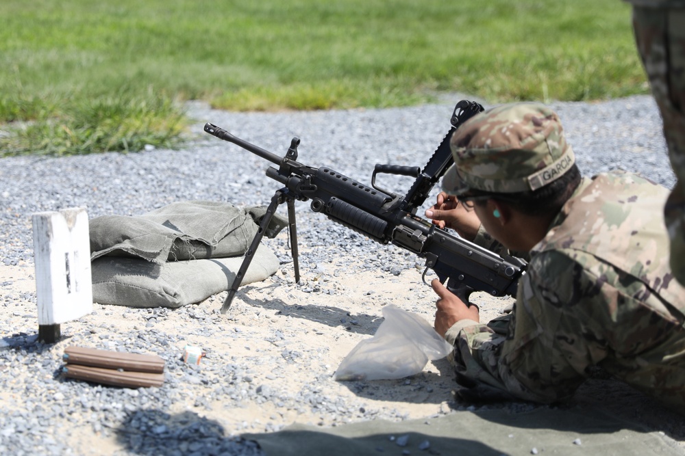 M249 light machine gun weapons qualification at Fort Indiantown Gap