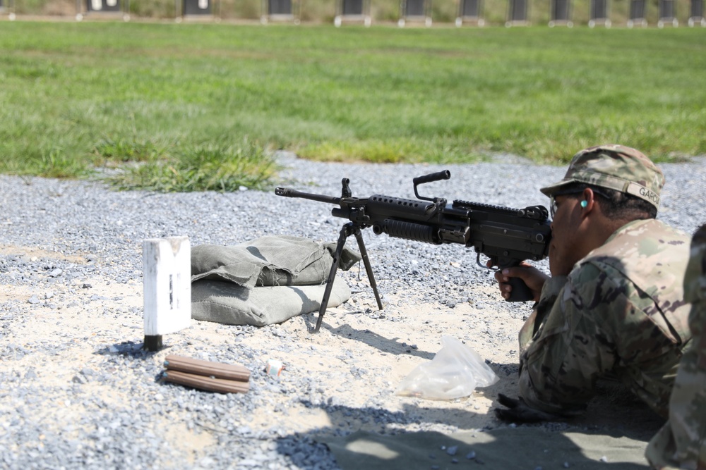 M249 light machine gun weapons qualification at Fort Indiantown Gap