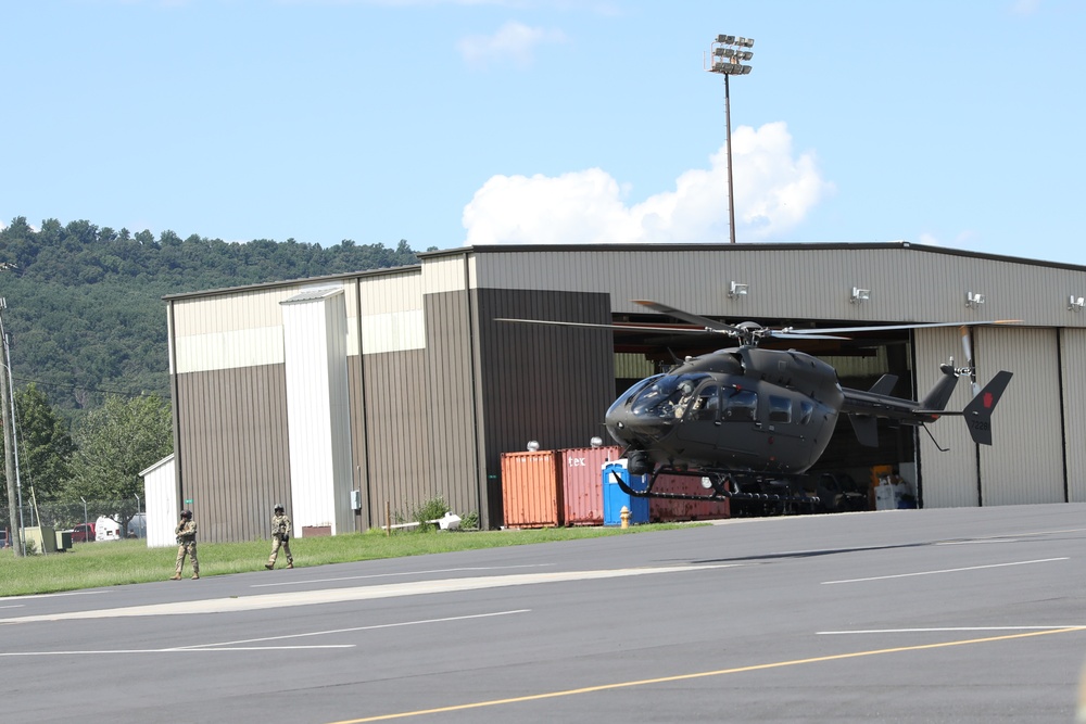 CH-47 Chinook helicopter preflight check