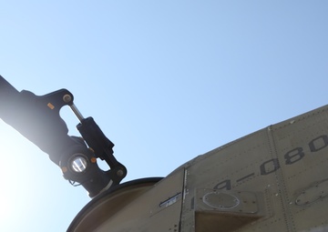 CH-47 Chinook helicopter preflight check
