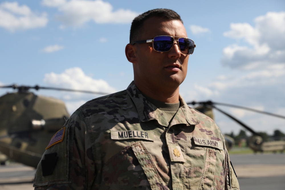 CH-47 Chinook helicopter preflight check