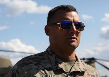 CH-47 Chinook helicopter preflight check