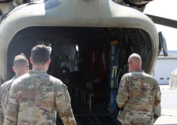 CH-47 Chinook helicopter preflight check