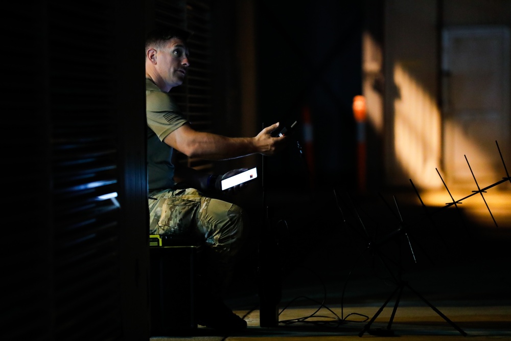 Airborne U.S Army Infantrymen and Australian Defence Force Execute a Tactical Night Jump during Talisman Sabre 23