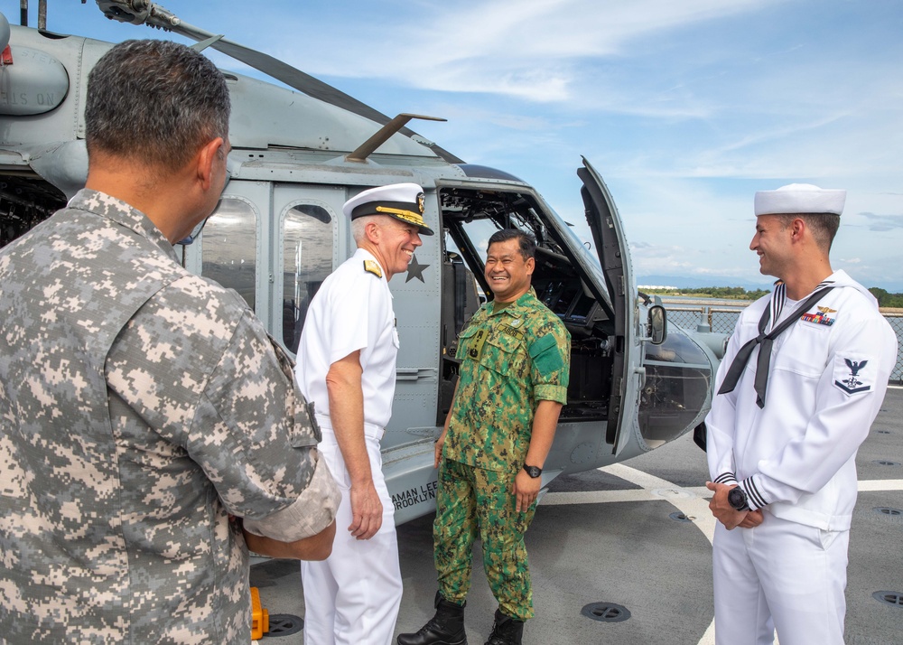 U.S. 7th Fleet meets with leaders from the Royal Brunei Armed Forces during key leader engagements aboard USS Blue Ridge (LCC 19)