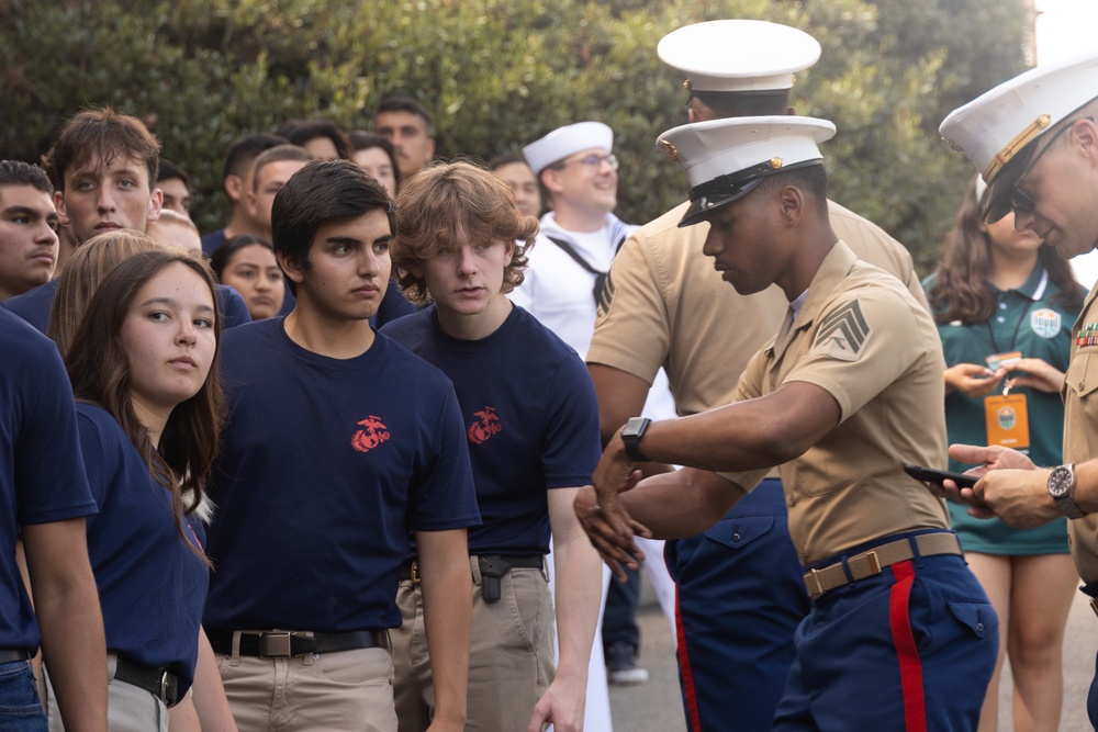 Marine Corps Poolees Swear In at Torero Stadium