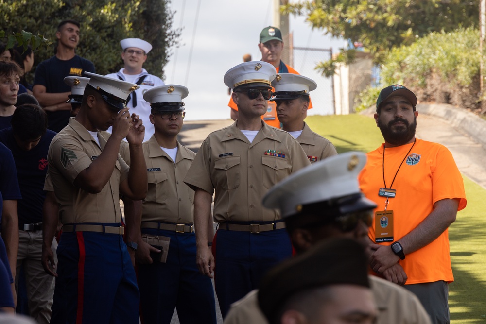 Marine Corps Poolees Swear In at Torero Stadium