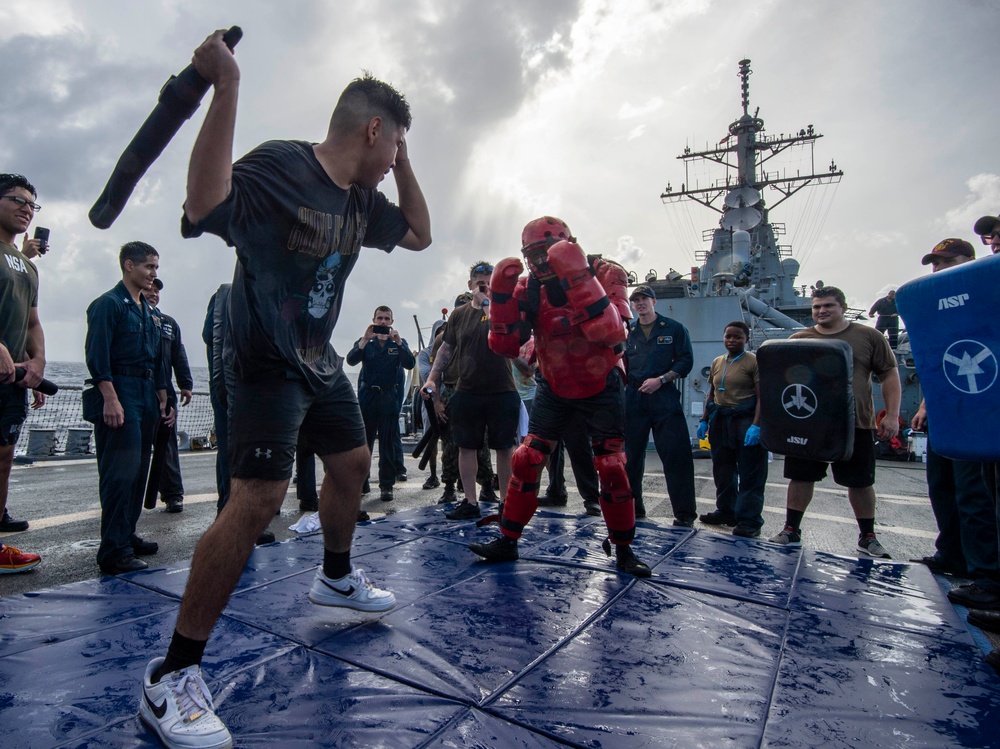 USS Paul Hamilton OC Spray Course