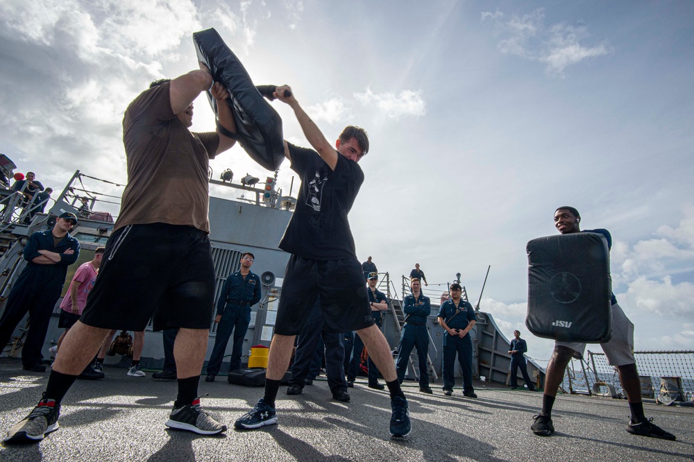 USS Paul Hamilton OC Spray Course