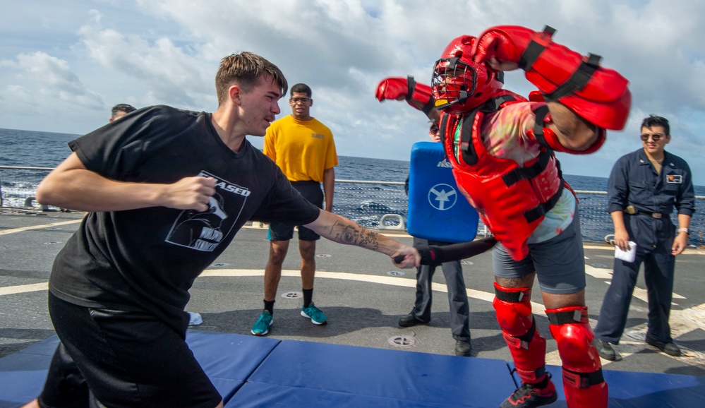 USS Paul Hamilton OC Spray Course