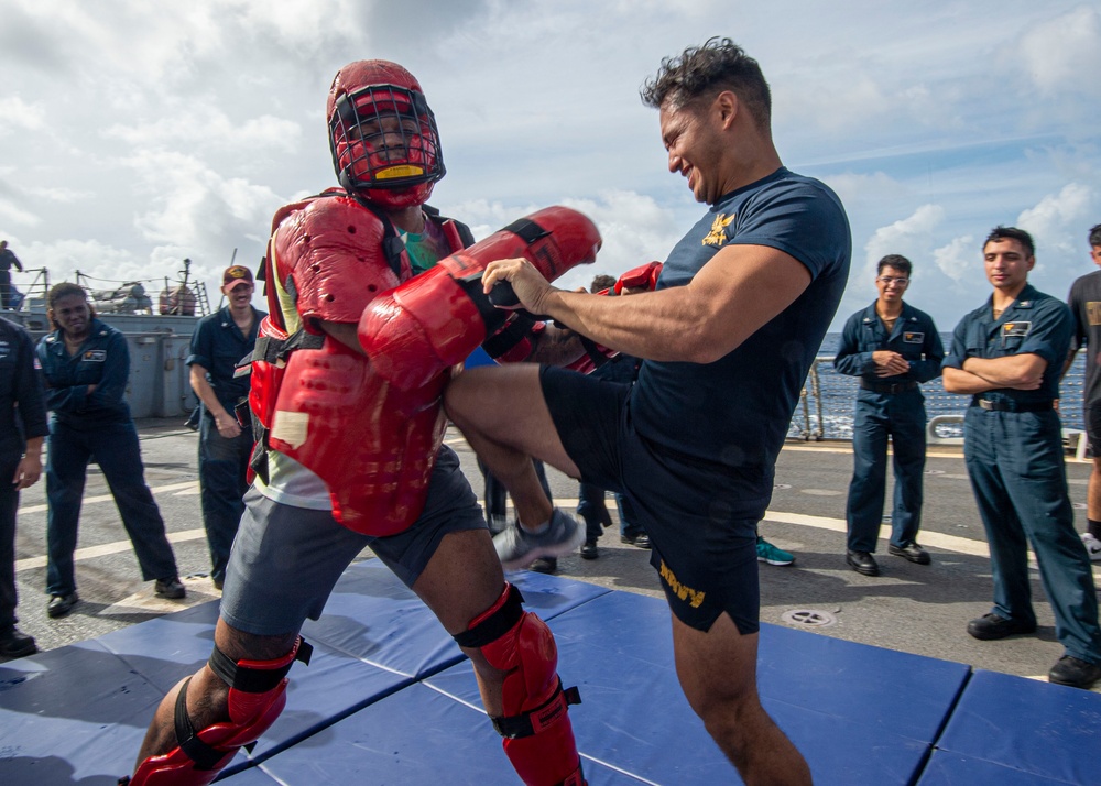 USS Paul Hamilton OC Spray Course