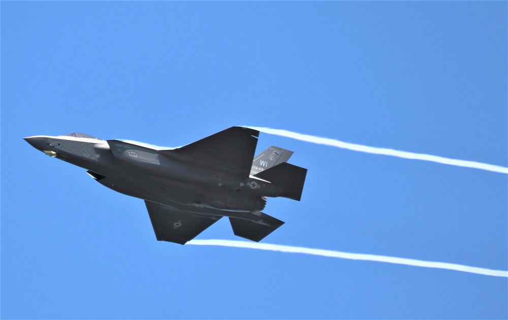 Wisconsin’s Air National Guard, Army National Guard combine in practice show at airport at Fort McCoy