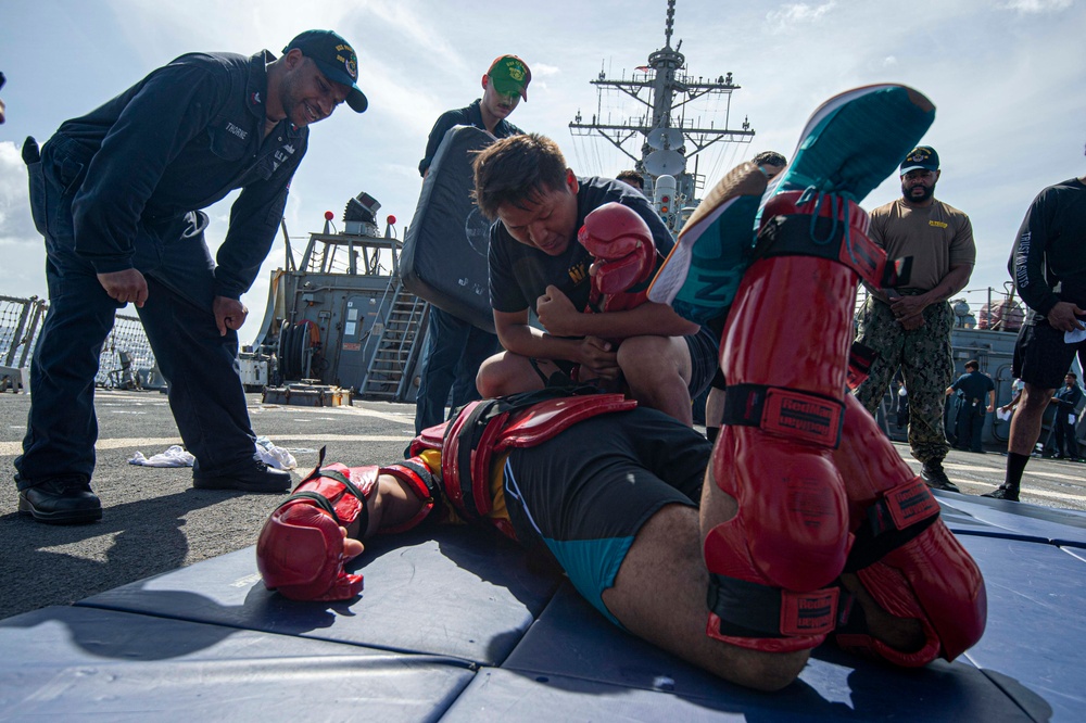 USS Paul Hamilton OC Spray Course