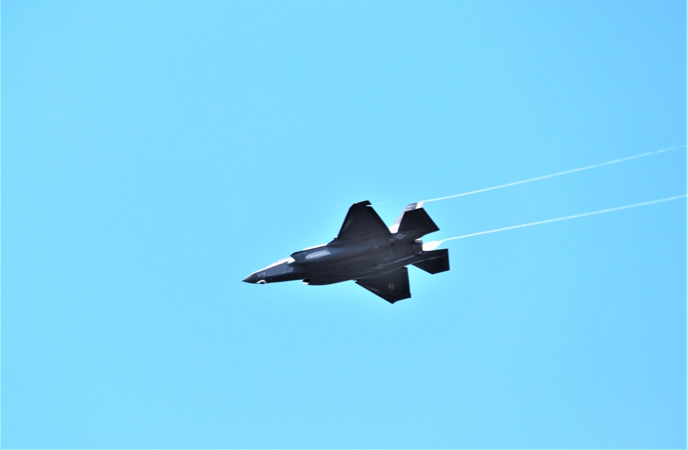 Wisconsin’s Air National Guard, Army National Guard combine in practice show at airport at Fort McCoy