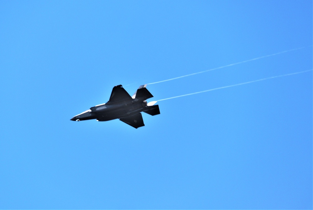 Wisconsin’s Air National Guard, Army National Guard combine in practice show at airport at Fort McCoy