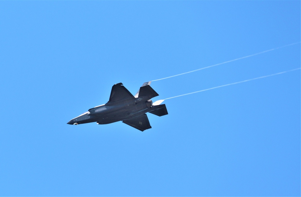 Wisconsin’s Air National Guard, Army National Guard combine in practice show at airport at Fort McCoy