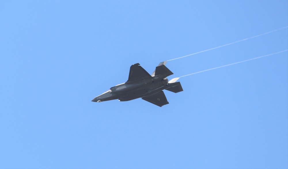 Wisconsin’s Air National Guard, Army National Guard combine in practice show at airport at Fort McCoy