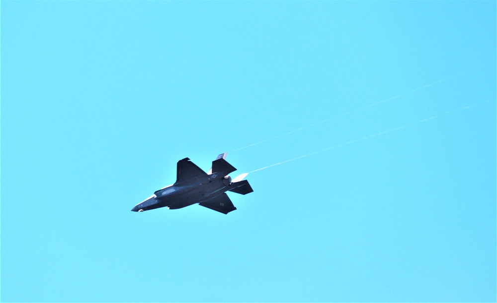 Wisconsin’s Air National Guard, Army National Guard combine in practice show at airport at Fort McCoy