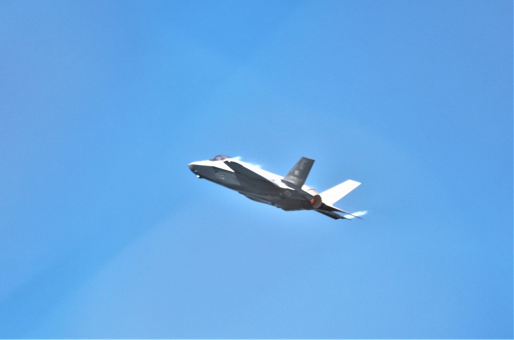 Wisconsin’s Air National Guard, Army National Guard combine in practice show at airport at Fort McCoy