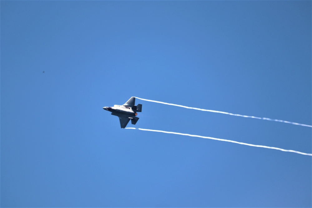 Wisconsin’s Air National Guard, Army National Guard combine in practice show at airport at Fort McCoy